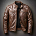 Herren Lederjacke – Zeitloser Stil mit strukturiertem Design - J&B - 1 - Annoboutique