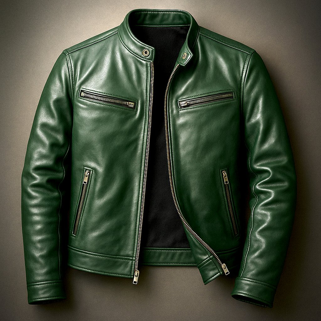 Herren Lederjacke – Zeitloser Stil mit strukturiertem Design - J&B - 4 - Annoboutique