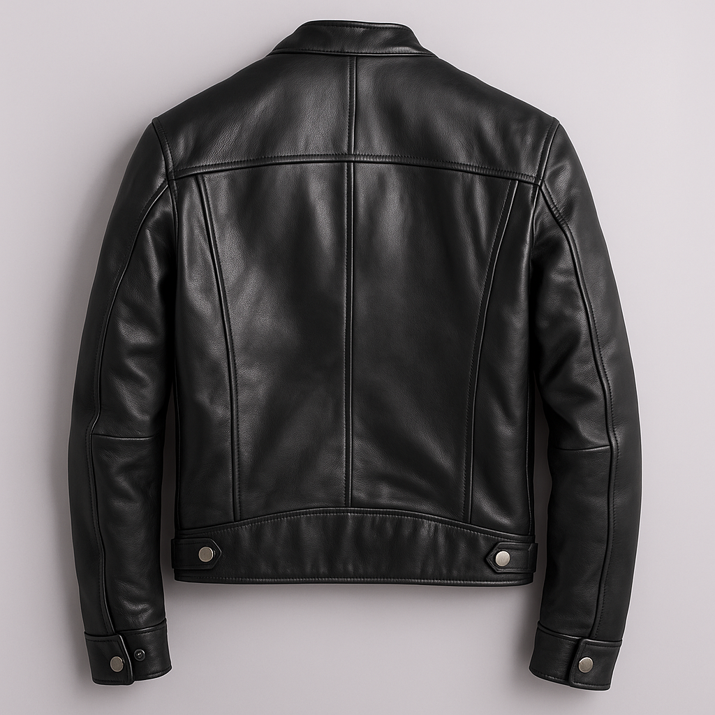 Herren Lederjacke – Zeitloser Stil mit strukturiertem Design - J&B - 5 - Annoboutique
