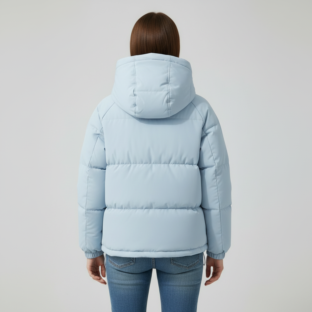Damen Kapuzen-Steppjacke mit Frontreißverschluss - J&B - 3 - Annoboutique