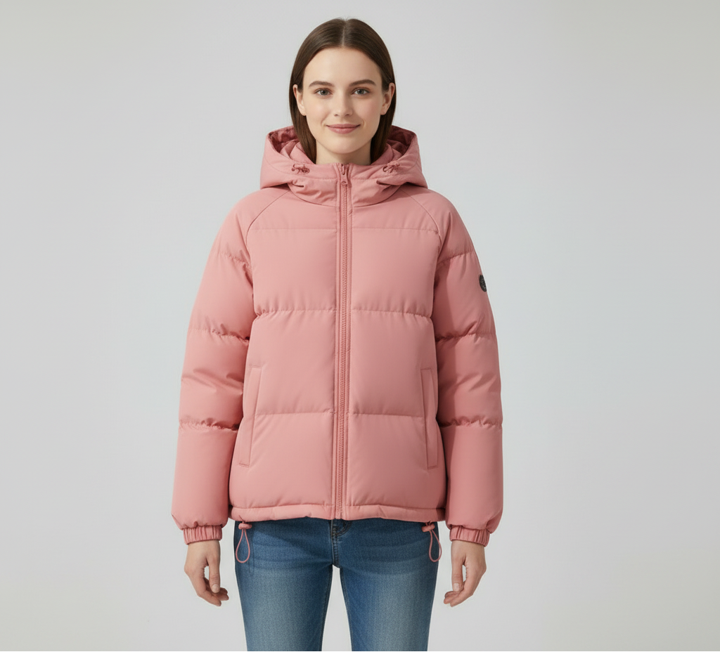 Damen Kapuzen-Steppjacke mit Frontreißverschluss - J&B - 7 - Annoboutique