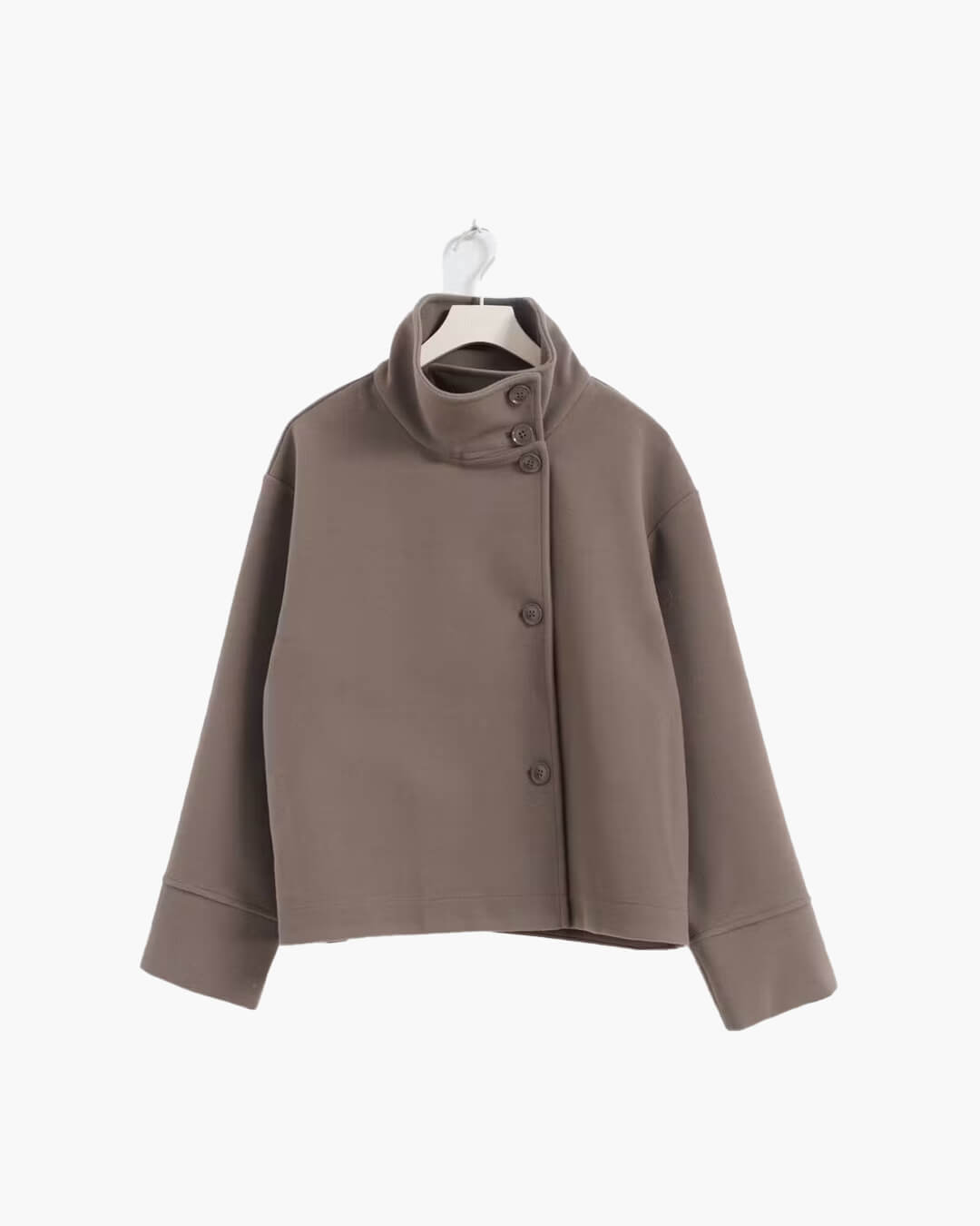 Stylische Damenjacke mit hohem Kragen und lässiger Silhouette - J&B - 10 - Annoboutique