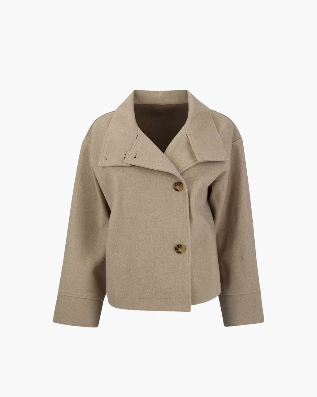 Stylische Damenjacke mit hohem Kragen und lässiger Silhouette - J&B - 11 - Annoboutique