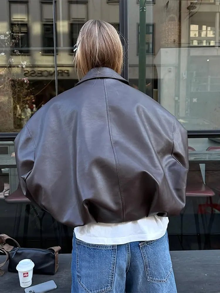 Damen Bomberjacke mit Gürtel und lässigem Oversized-Design - J&B - 7 - Annoboutique