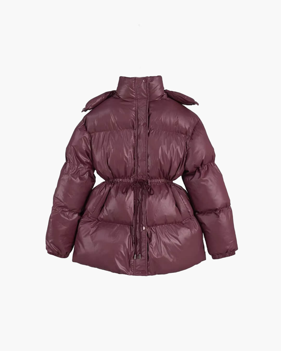 Modische Damen Daunenjacke mit Kordelzug und eleganter Longline-Form - J&B - 5 - Annoboutique