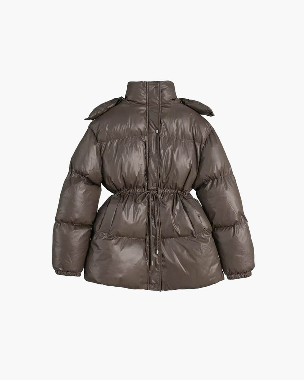 Modische Damen Daunenjacke mit Kordelzug und eleganter Longline-Form - J&B - 11 - Annoboutique