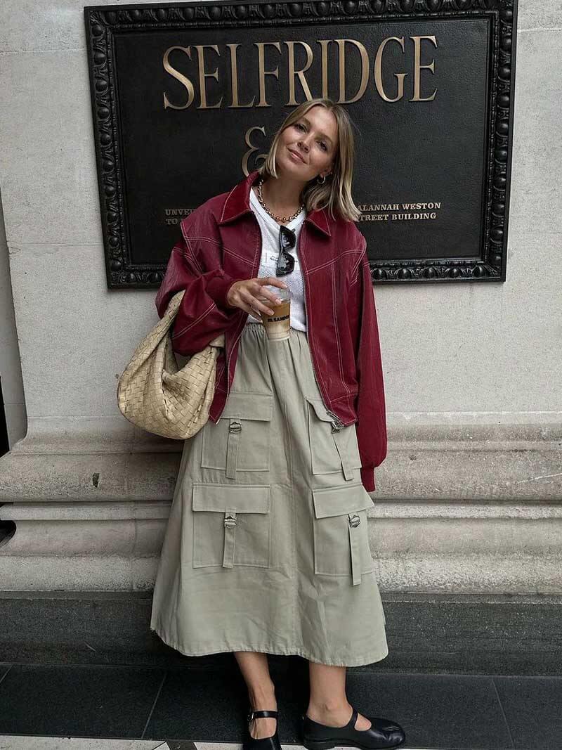 Damen Bomberjacke im Oversized-Stil mit Reißverschluss - J&B - 3 - Annoboutique