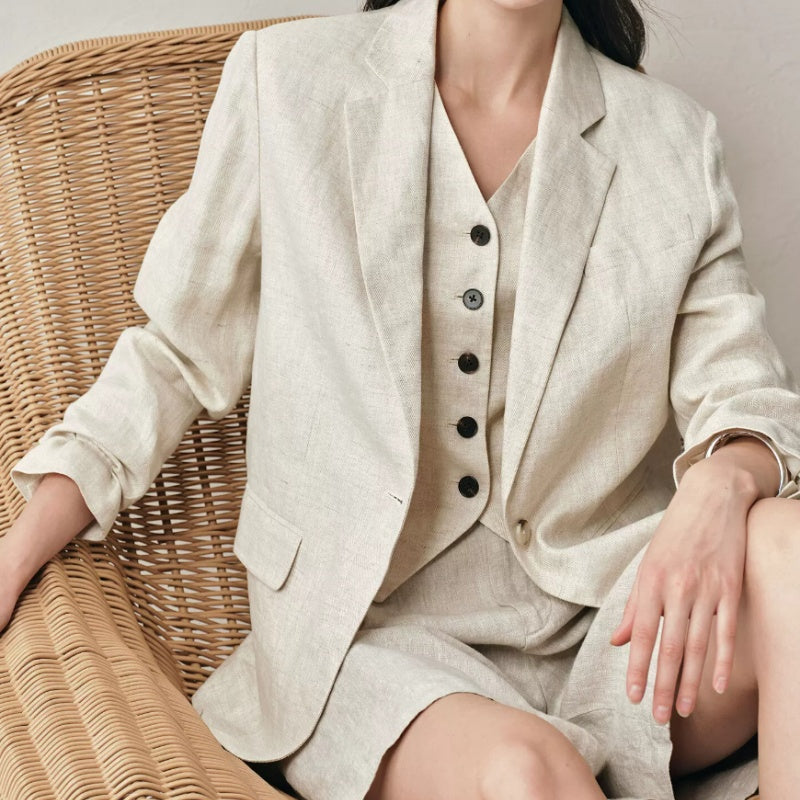Damen Blazer mit lässigem Schnitt und elegantem Revers - J&B - 8 - Annoboutique