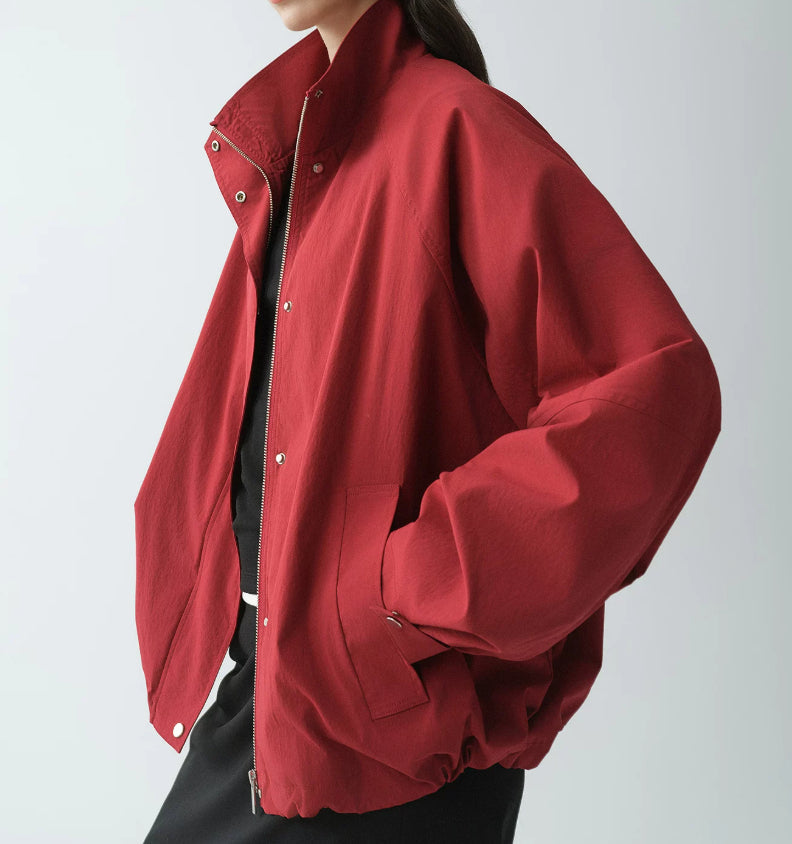 Damen Bomberjacke mit lockerer Passform und praktischem Reißverschluss - J&B - 3 - Annoboutique