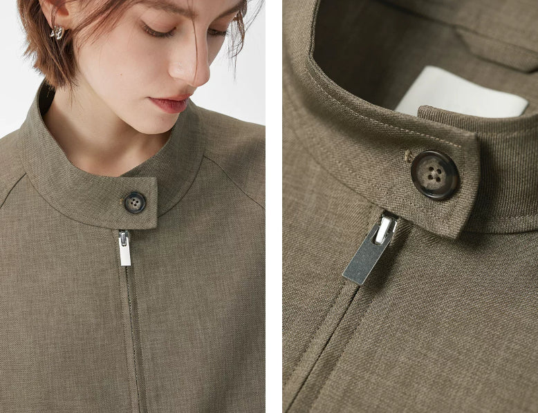 Stylische Damen Bomberjacke mit praktischem Reißverschluss - J&B - 6 - Annoboutique