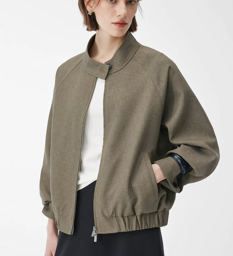 Stylische Damen Bomberjacke mit praktischem Reißverschluss - J&B - 7 - Annoboutique