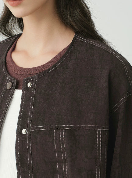 Stylische kurze Jacke für Damen mit praktischen Taschen - J&B - 3 - Annoboutique