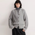 Damen Cardigan aus grobem Strick mit Knopfverschluss - J&B - 5 - Annoboutique