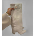 Elegante Damen Overknee-Stiefel mit modischem Blockabsatz - J&B - 7 - Annoboutique