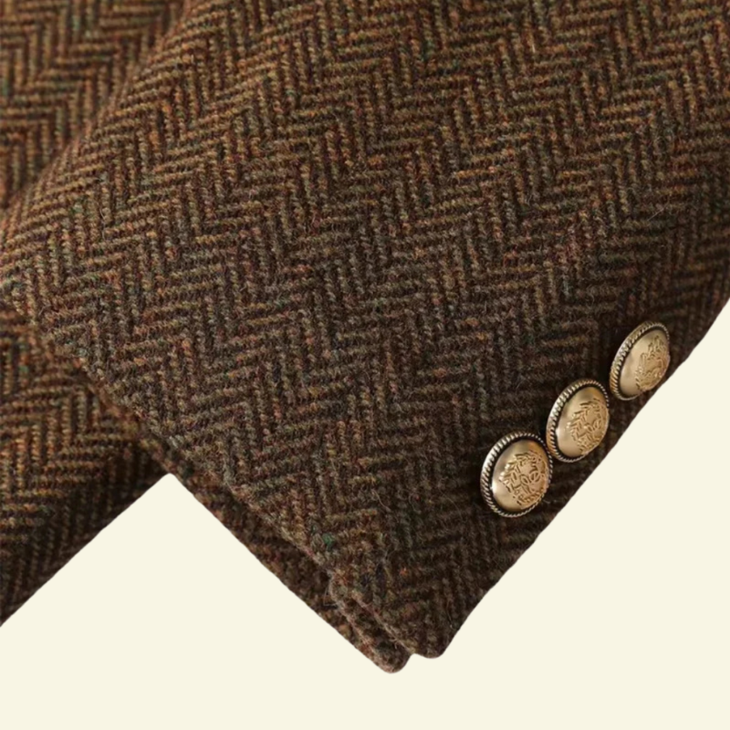 Eleganter Damen Tweed-Blazer mit tailliertem Gürtel - J&B - 5 - Annoboutique