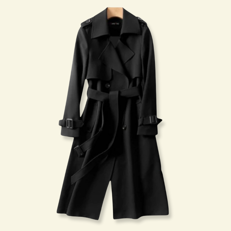 Eleganter Damen Trenchcoat mit doppelter Knopfleiste - J&B - 6 - Annoboutique