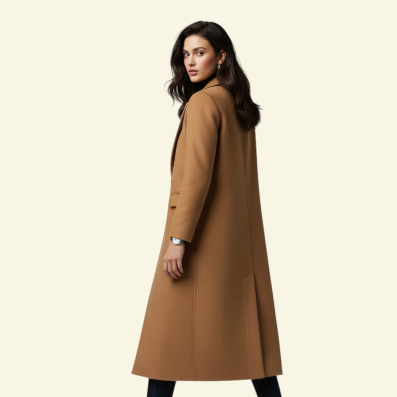 Eleganter Damenmantel mit betonter Taille und stilvollem Kragen - J&B - 6 - Annoboutique