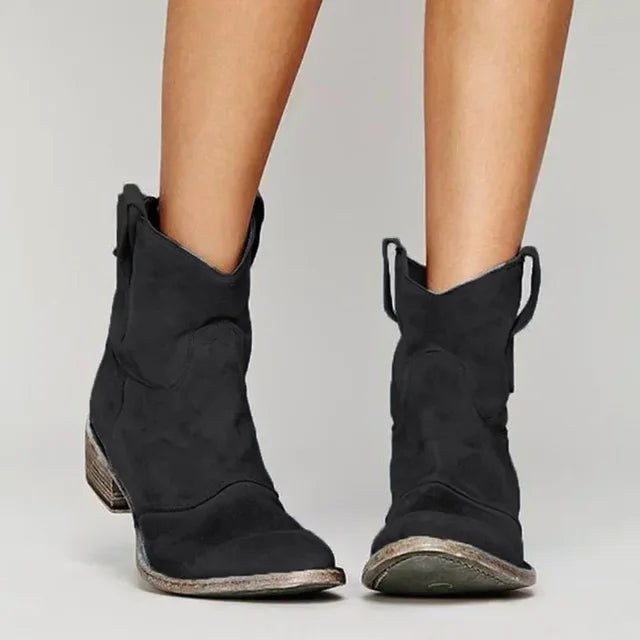 Elegante Damen-Cowboy-Stiefeletten im Vintage-Look - J&B - 2 - Annoboutique