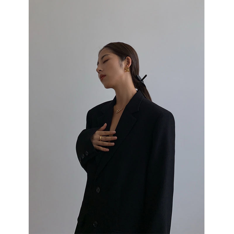 Klassischer Damenblazer mit lockerer Passform und Knopfdetail - J&B - 2 - Annoboutique