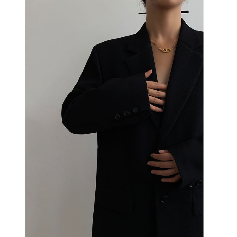 Klassischer Damenblazer mit lockerer Passform und Knopfdetail - J&B - 3 - Annoboutique