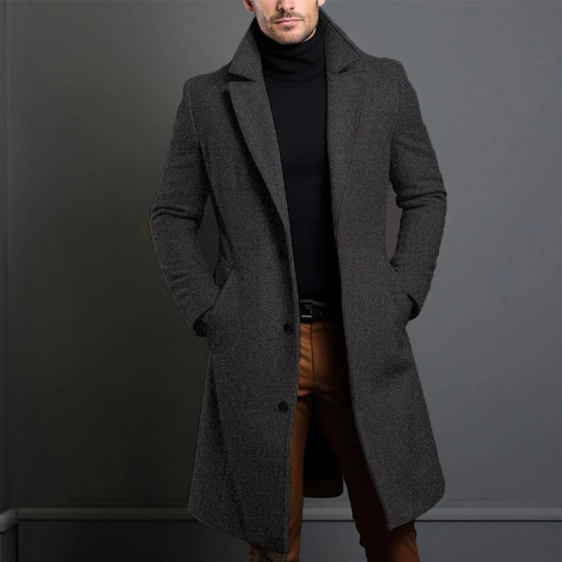 Eleganter Herrenmantel – Figurbetonte Passform aus hochwertigem Material - J&B - 3 - Annoboutique