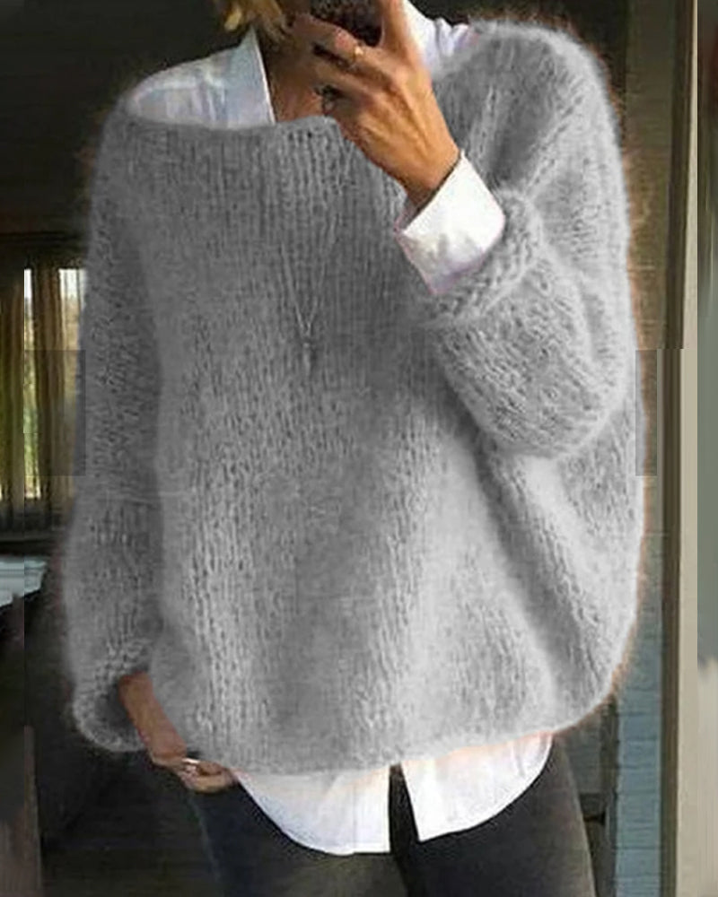 Damen Oversize-Strickpullover von J&B – Bequemer und stilvoller Pullover mit lässiger Passform - 2 - Annoboutique