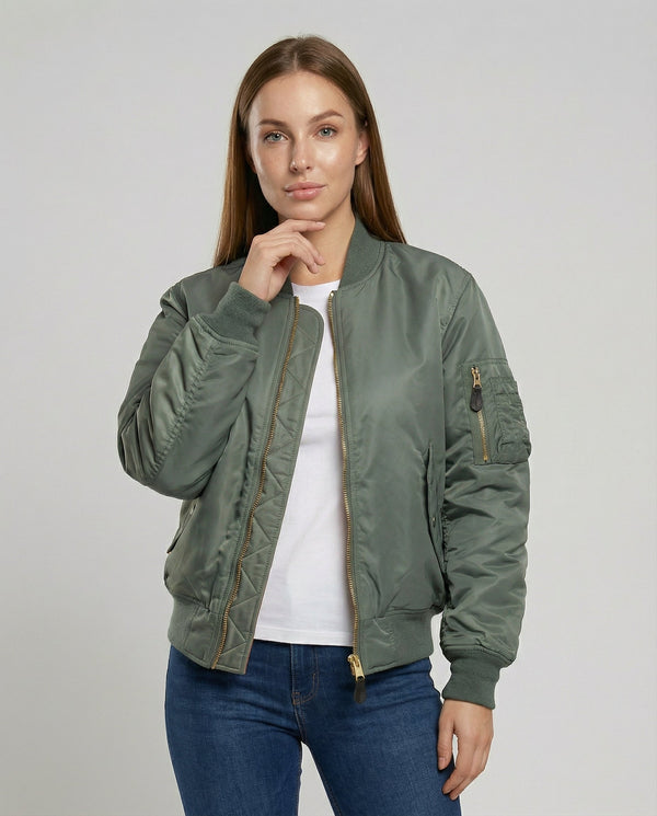 Damen Bomberjacke – Lässiger Stil mit praktischen Taschen - J&B - 1 - Annoboutique