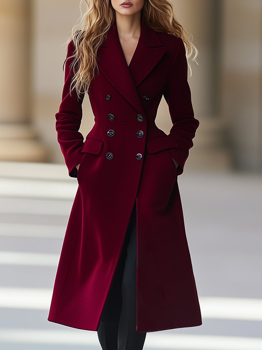 Stilvoller Damen-Wintermantel im klassischen Zweireiher-Stil - J&B - 1 - Annoboutique