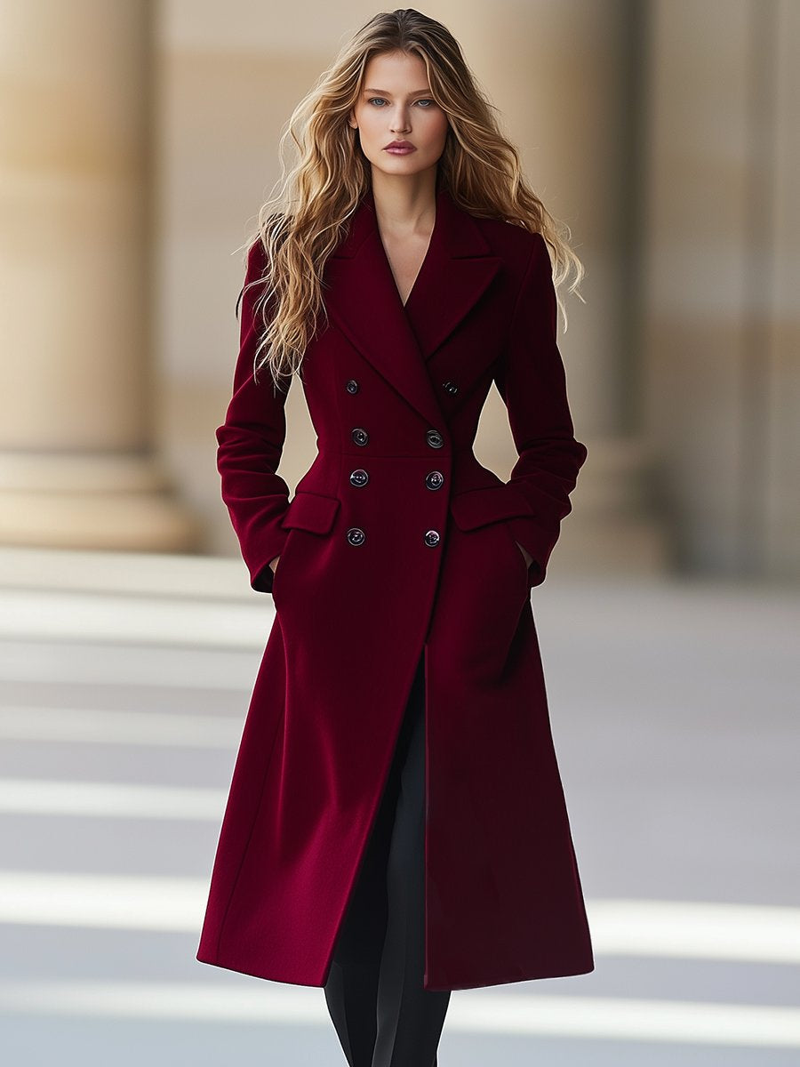 Stilvoller Damen-Wintermantel im klassischen Zweireiher-Stil - J&B - 2 - Annoboutique