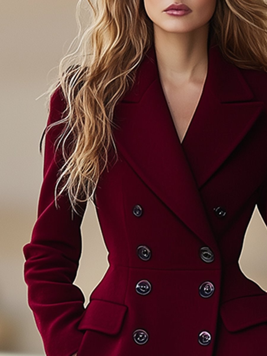 Stilvoller Damen-Wintermantel im klassischen Zweireiher-Stil - J&B - 3 - Annoboutique