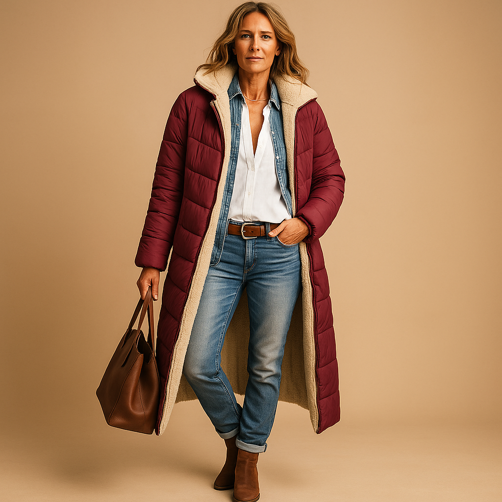 Stilvoller Damen Wintermantel mit Kapuze und weichem Innenfutter - J&B - 6 - Annoboutique