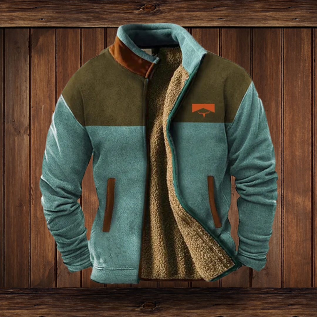 Stylische Herren-Fleece-Weste mit Kapuze im modernen Colorblock-Look - J&B - 5 - Annoboutique