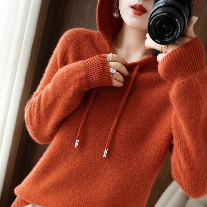 Damen-Hoodie mit lässiger Passform und Kordelzug - J&B - 5 - Annoboutique
