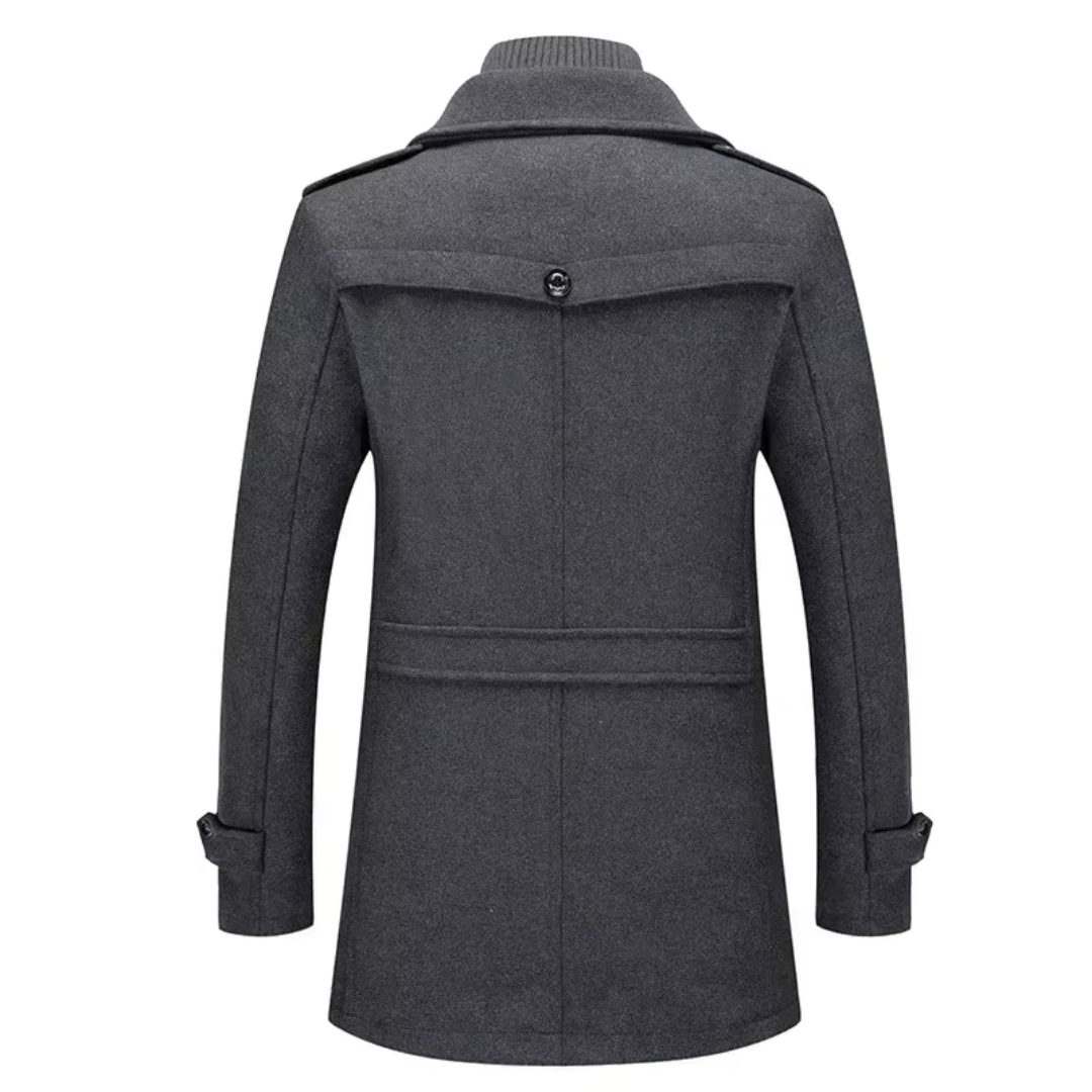 Klassischer Peacoat Herren mit modischem Kragen und figurschmeichelnder Passform | A&B - 7 - Annoboutique