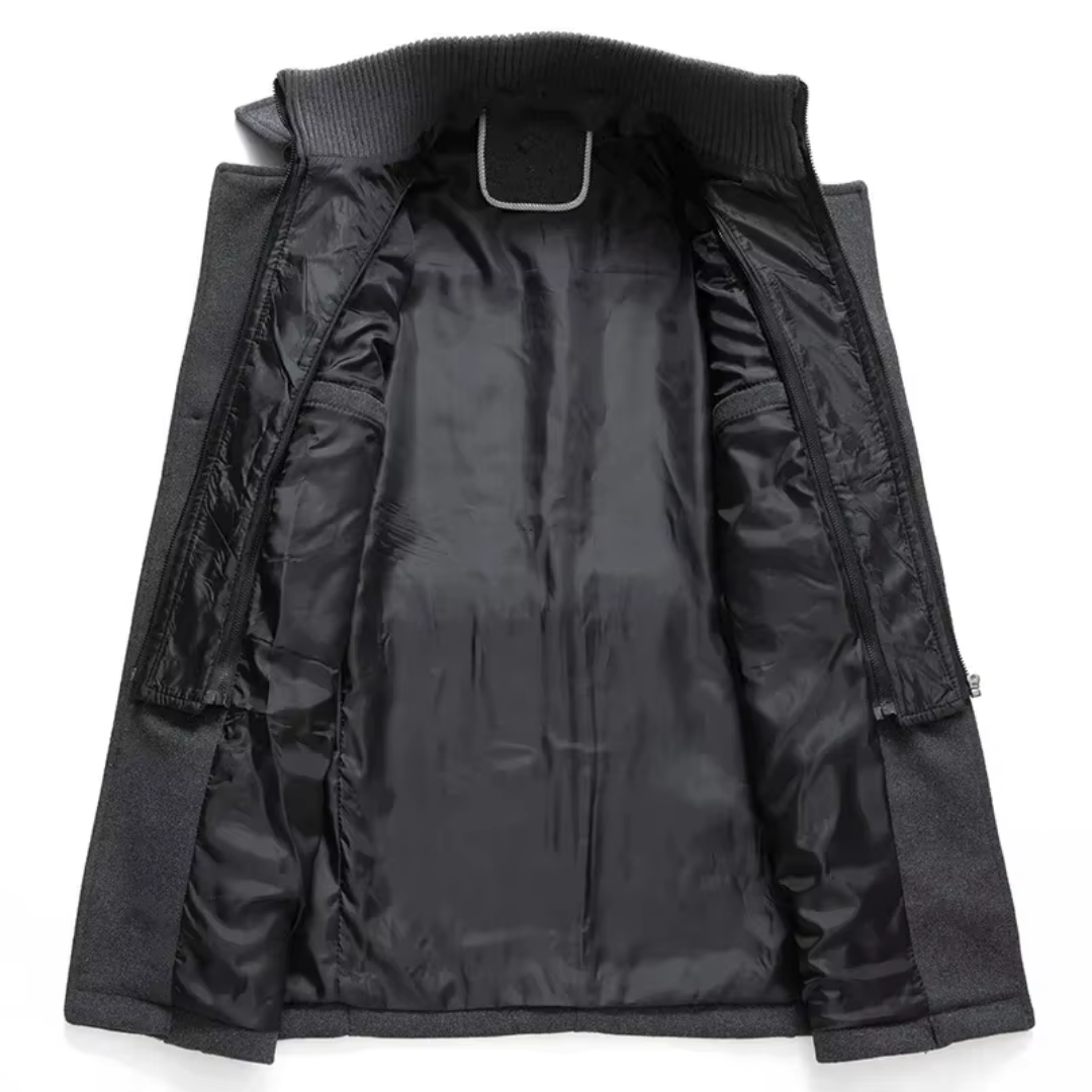 Klassischer Peacoat Herren mit modischem Kragen und figurschmeichelnder Passform | A&B - 8 - Annoboutique