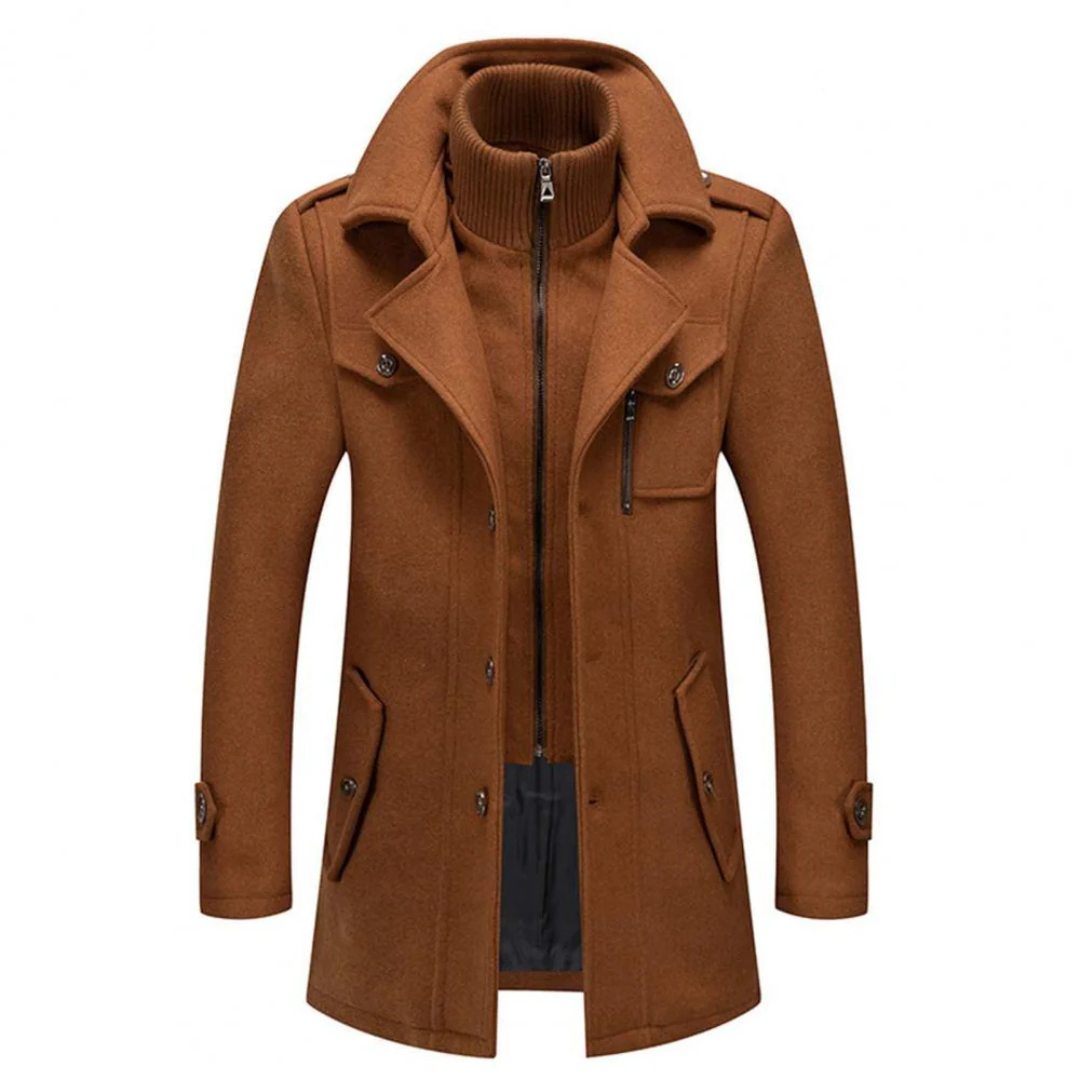 Klassischer Peacoat Herren mit modischem Kragen und figurschmeichelnder Passform | A&B - 9 - Annoboutique