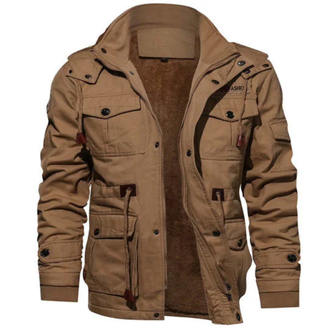 Herrenjacke mit isolierendem Innenfutter und praktischen Taschen | A&B - 2 - Annoboutique