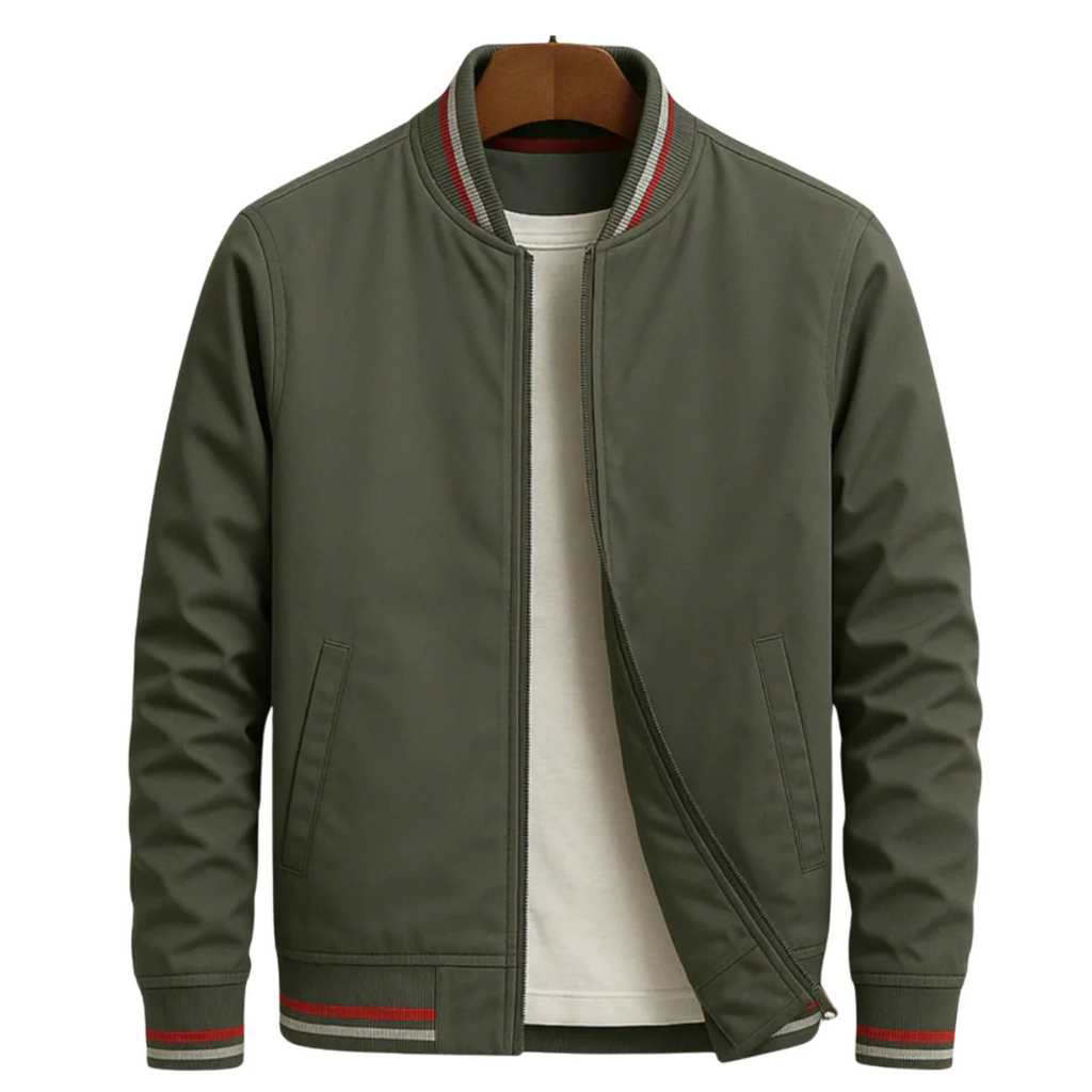 Moderne Bomberjacke Herren mit sportlichen Streifen | A&B - 6 - Annoboutique