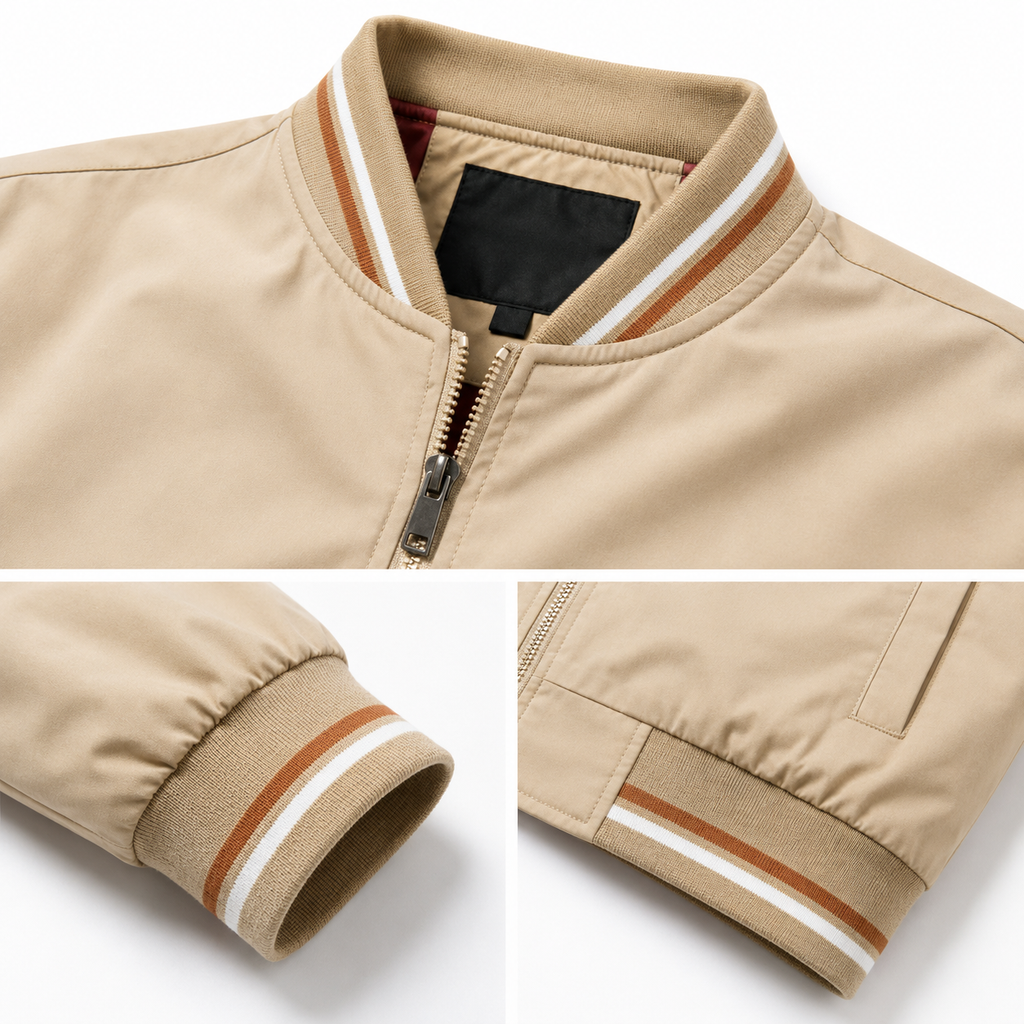 Moderne Bomberjacke Herren mit sportlichen Streifen | A&B - 10 - Annoboutique