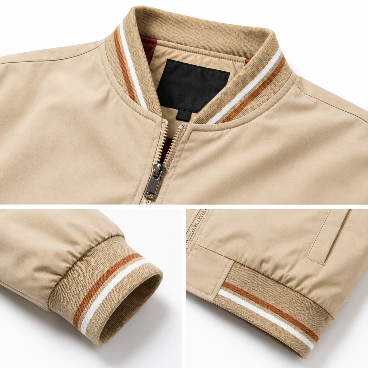Moderne Bomberjacke Herren mit sportlichen Streifen | A&B - 10 - Annoboutique