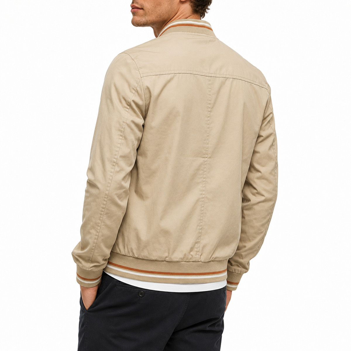 Moderne Bomberjacke Herren mit sportlichen Streifen | A&B - 12 - Annoboutique