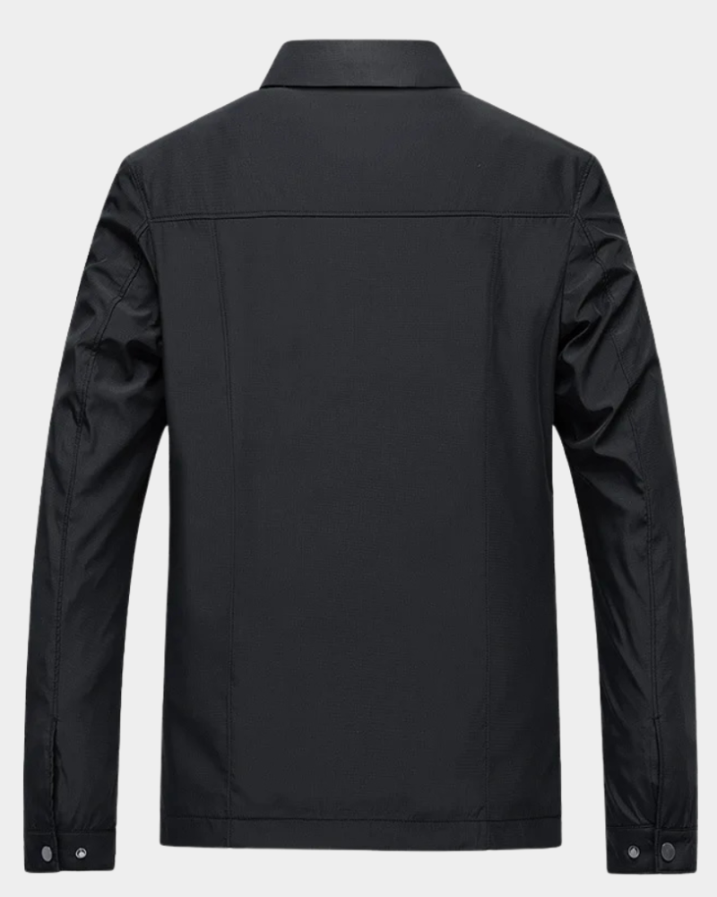 Klassische Herrenjacke mit durchgehendem Reißverschluss und eleganter Passform | A&B - 4 - Annoboutique