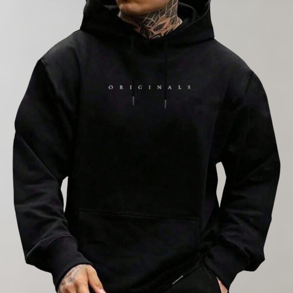 Hoodie Herren mit minimalistischer Grafik | A&B - 2 - Annoboutique