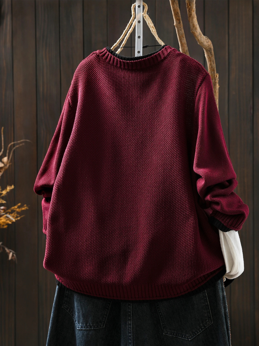 Cardigan Damen mit strukturiertem Design und Knöpfen | A&B - 2 - Annoboutique