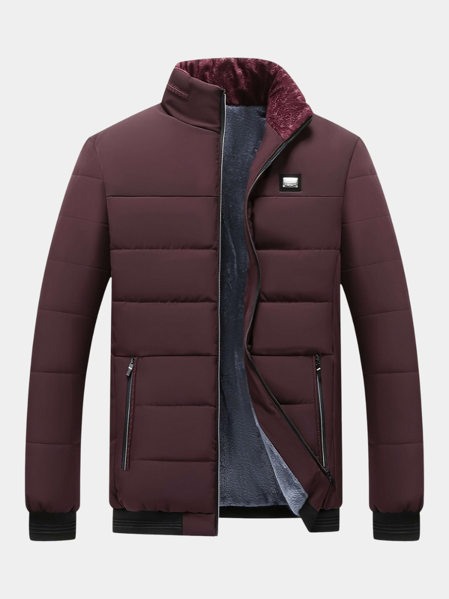 Moderne Herrenjacke mit Stehkragen und praktischen Reißverschlusstaschen | A&B - 1 - Annoboutique