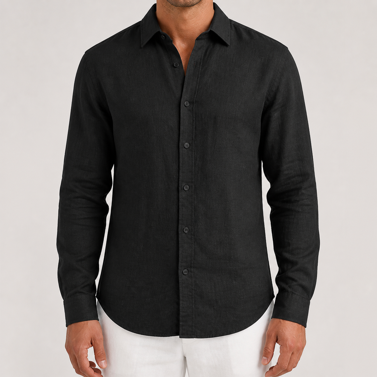 Herrenhemd mit strukturiertem Design und schmalem Schnitt | A&B - 10 - Annoboutique