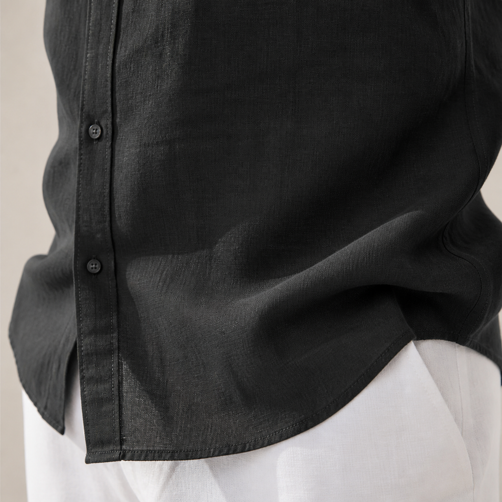 Herrenhemd mit strukturiertem Design und schmalem Schnitt | A&B - 12 - Annoboutique