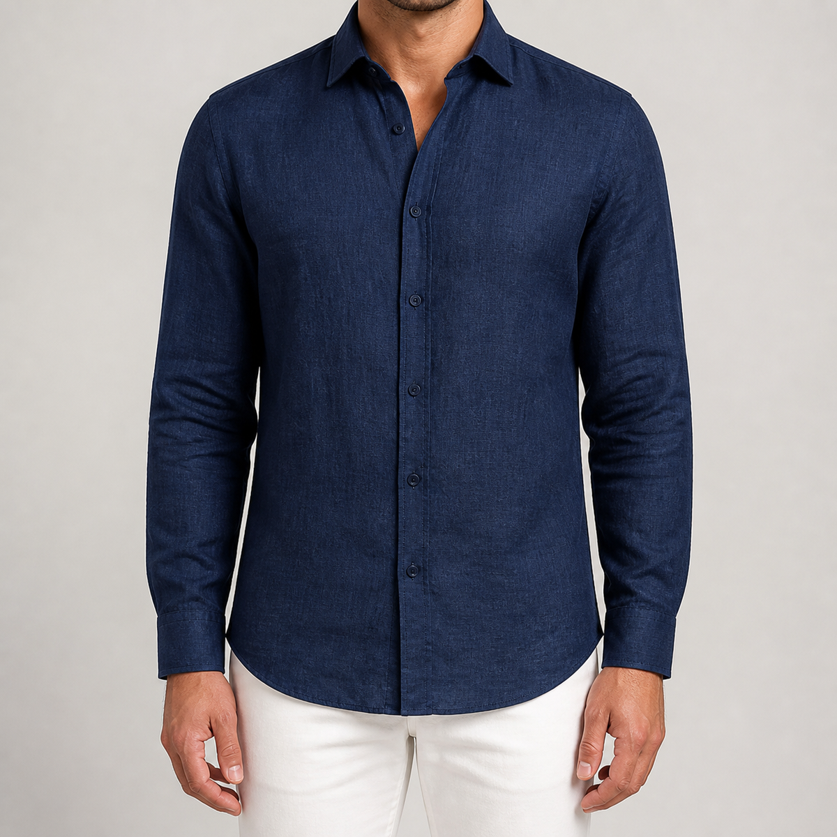 Herrenhemd mit strukturiertem Design und schmalem Schnitt | A&B - 13 - Annoboutique