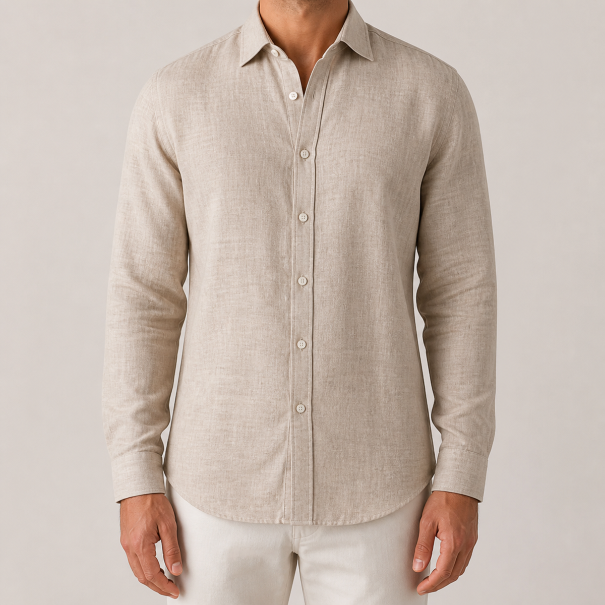 Herrenhemd mit strukturiertem Design und schmalem Schnitt | A&B - 19 - Annoboutique