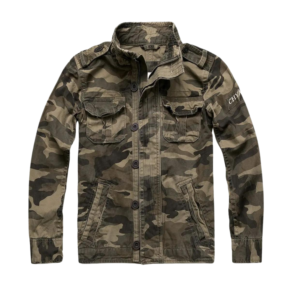 Herrenjacke im Retro-Army-Stil mit funktionalen Taschen | A&B - 4 - Annoboutique
